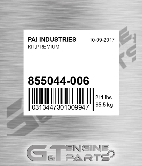 855044-006 Kit,premium for PAI INDUSTRIES