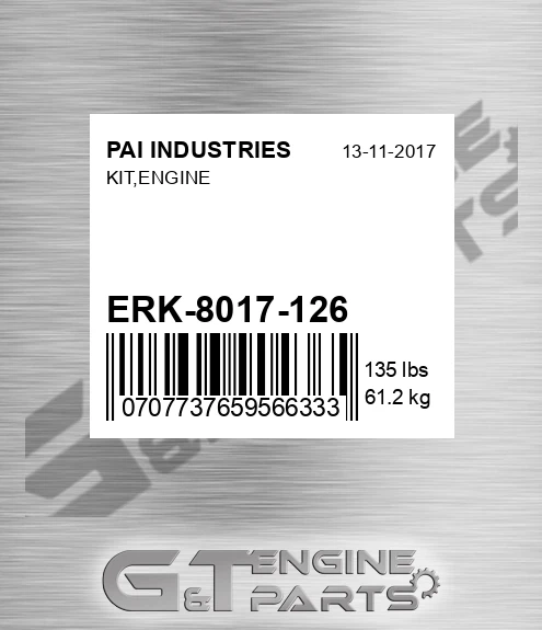 ERK-8017-126 Kit,engine for PAI INDUSTRIES