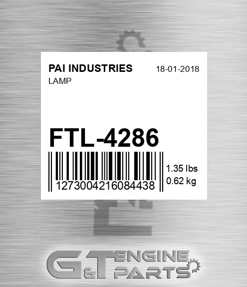 FTL-4286 Lamp for PAI INDUSTRIES