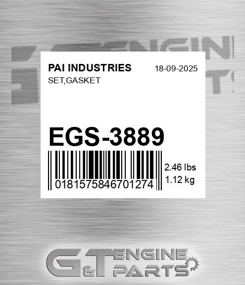 EGS-3889 Set,gasket for PAI INDUSTRIES