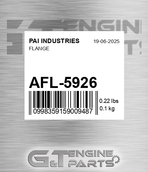 AFL-5926 Flange for PAI INDUSTRIES
