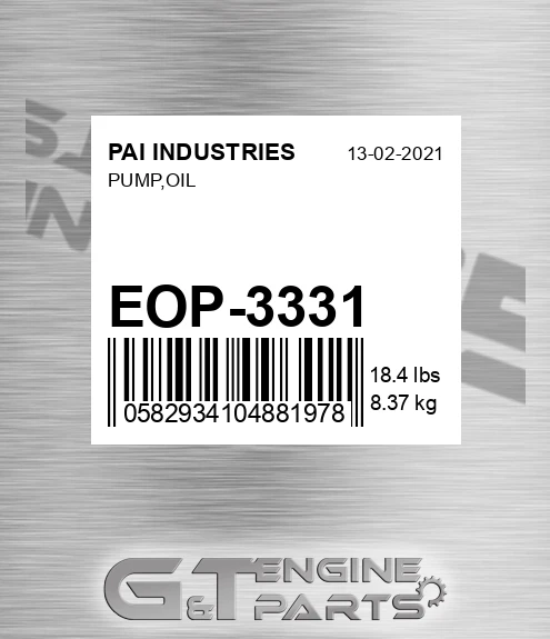 EOP-3331 Pump,oil