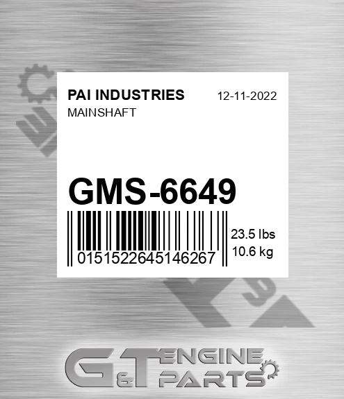 GMS-6649 Mainshaft