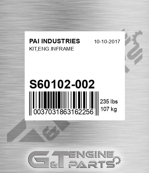 S60102-002 Kit,eng.inframe