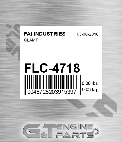 FLC-4718 Clamp for PAI INDUSTRIES