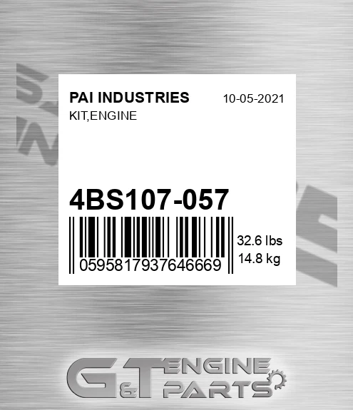 4BS107-057 Kit,engine for PAI INDUSTRIES