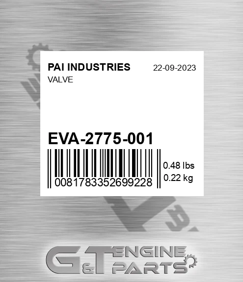 EVA-2775-001 Valve