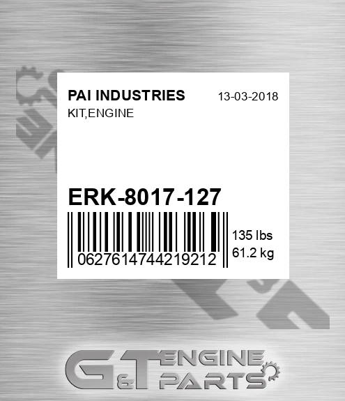 ERK-8017-127 Kit,engine for PAI INDUSTRIES