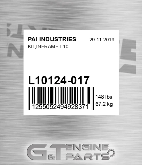 L10124-017 Kit,inframe-l10 for PAI INDUSTRIES