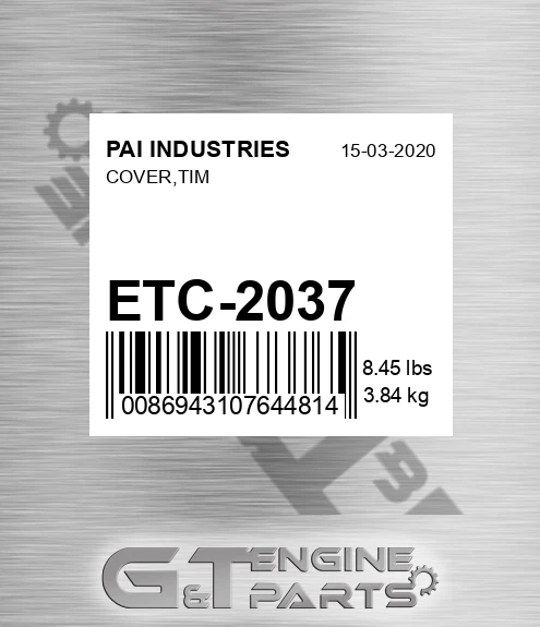 ETC-2037 Cover,tim