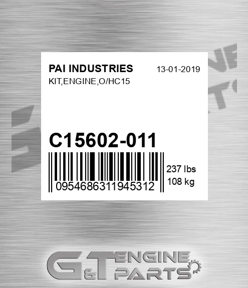 C15602-011 Kit,engine,o/hc15 for PAI INDUSTRIES