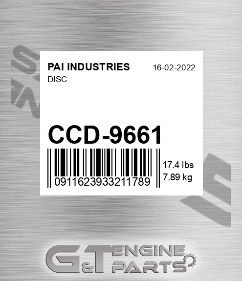 CCD-9661 Disc