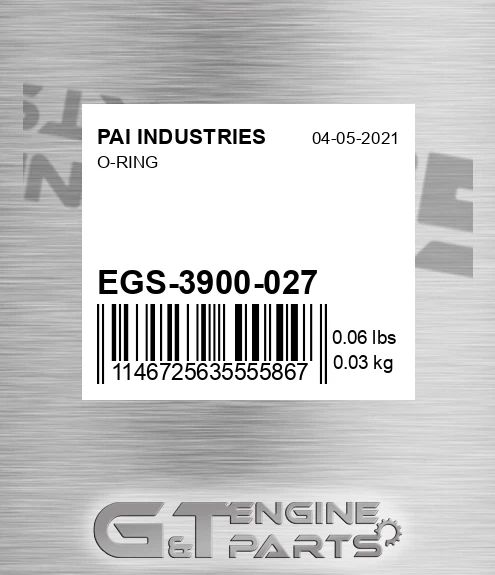 EGS-3900-027 O-ring