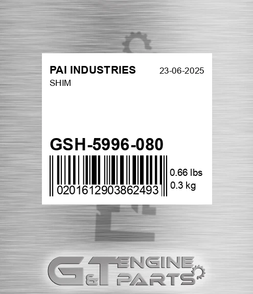 GSH-5996-080 Shim