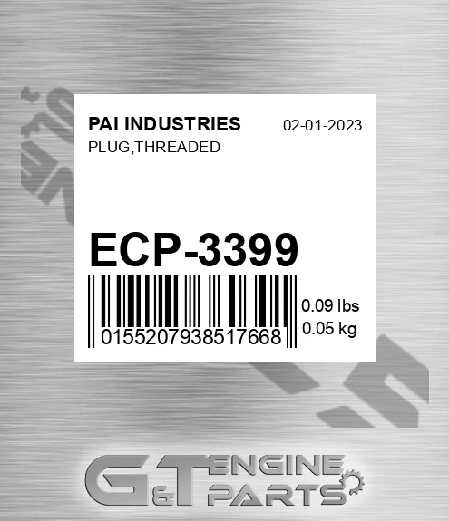 ECP-3399 Plug,threaded