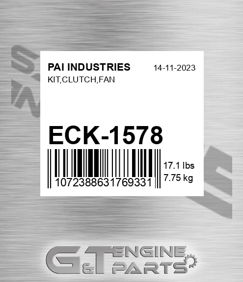 ECK-1578 Kit,clutch,fan for PAI INDUSTRIES