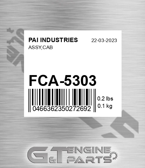 FCA-5303 Assy,cab