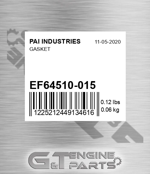 EF64510-015 Gasket for PAI INDUSTRIES