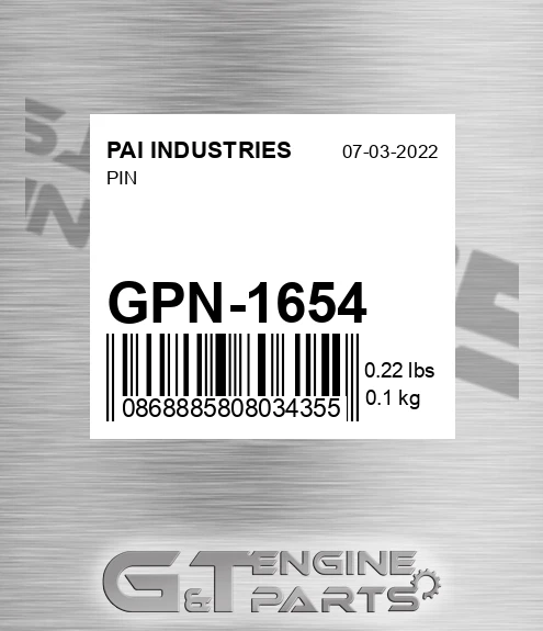 GPN-1654 Pin