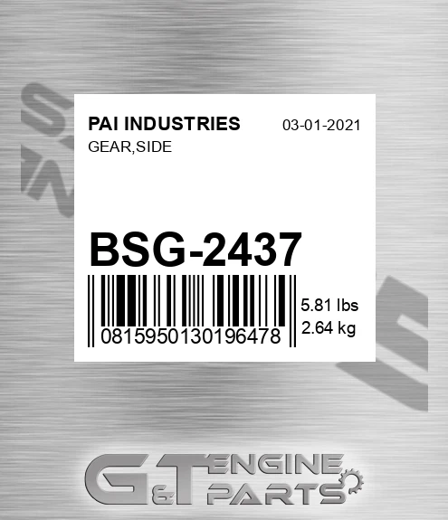 BSG-2437 Gear,side