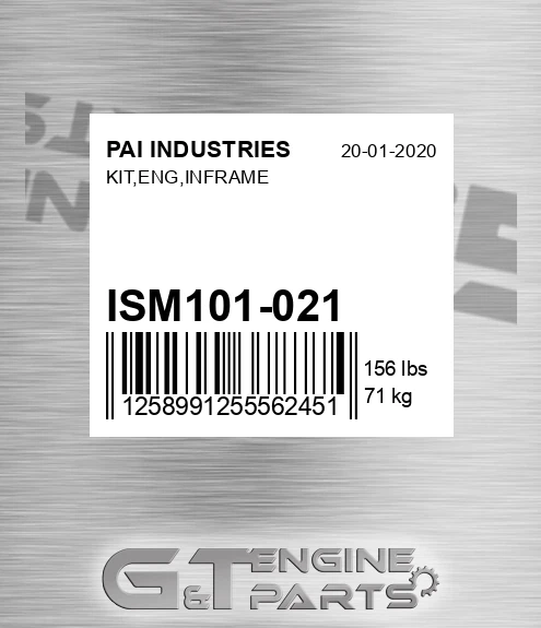 ISM101-021 Kit,eng,inframe for PAI INDUSTRIES