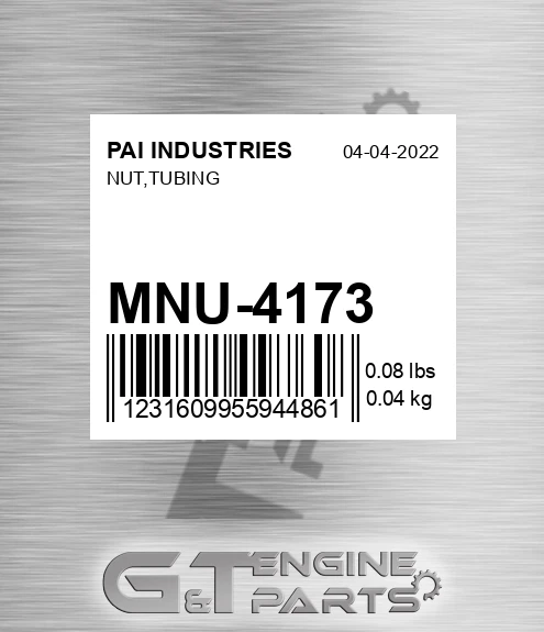 MNU-4173 Nut,tubing
