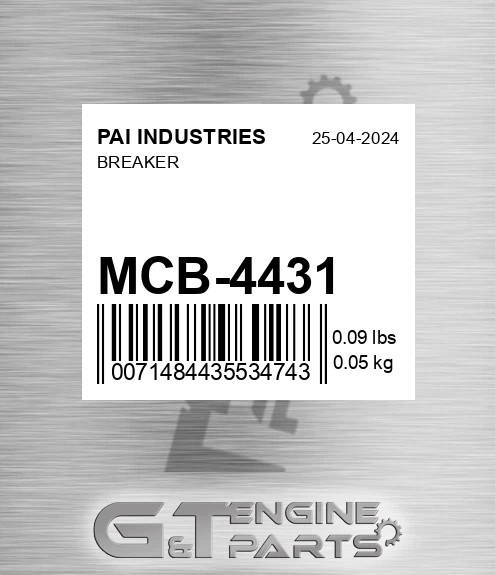 MCB-4431 Breaker for PAI INDUSTRIES