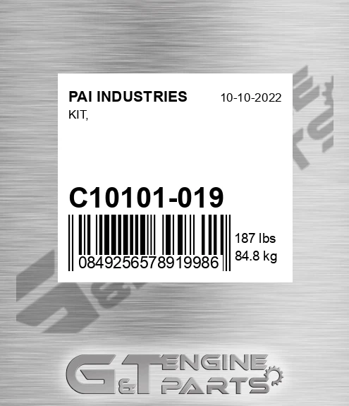 C10101-019 Kit, for PAI INDUSTRIES