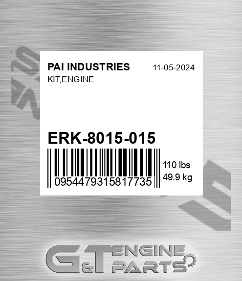 ERK-8015-015 Kit,engine for PAI INDUSTRIES