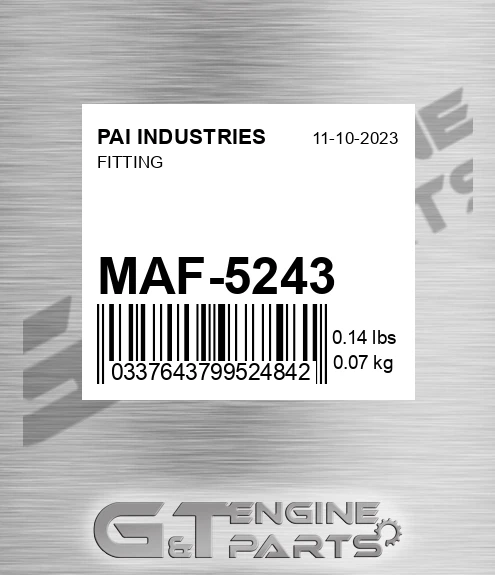 MAF-5243 Fitting