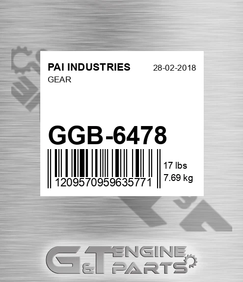 GGB-6478 Gear