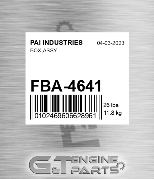 FBA-4641 Box,assy