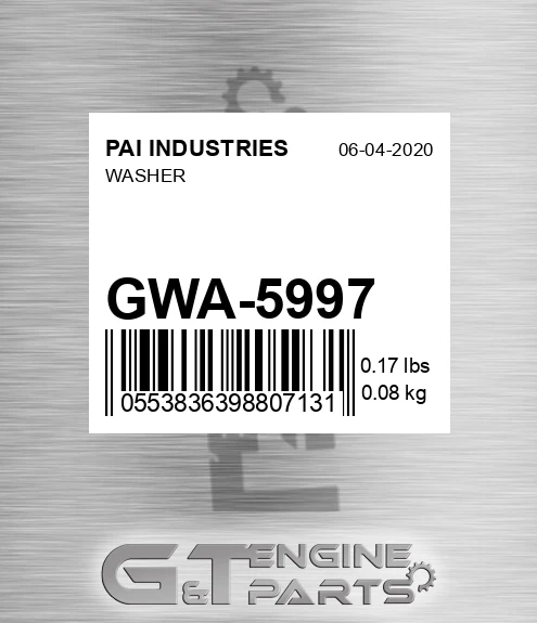GWA-5997 Washer