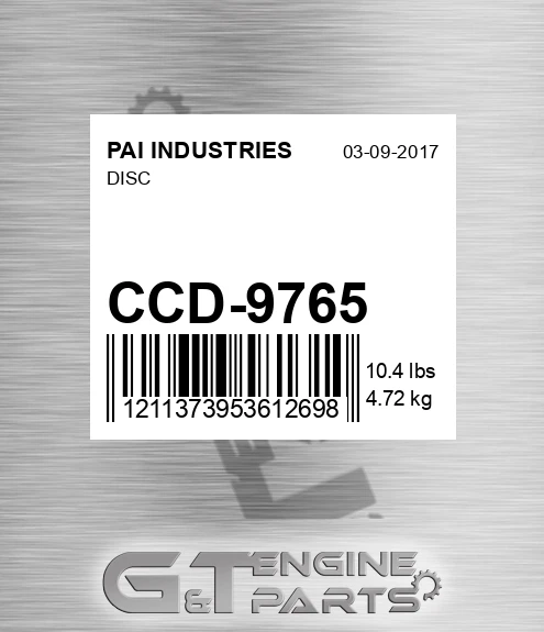 CCD-9765 Disc