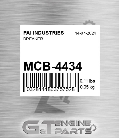 MCB-4434 Breaker for PAI INDUSTRIES