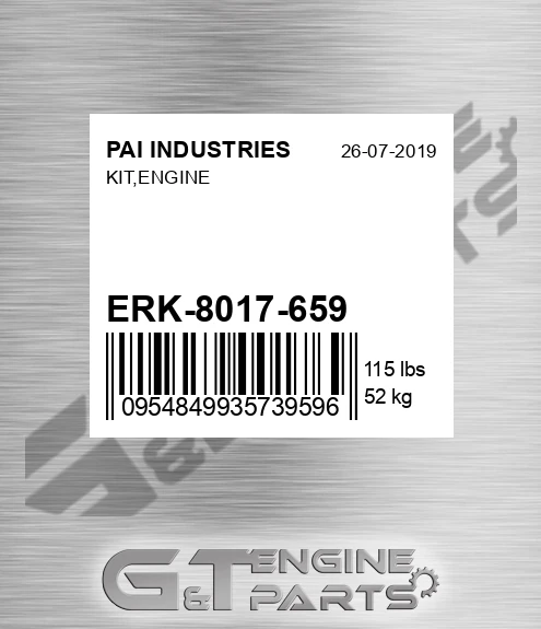 ERK-8017-659 Kit,engine for PAI INDUSTRIES