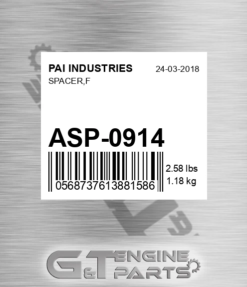 ASP-0914 Spacer,f
