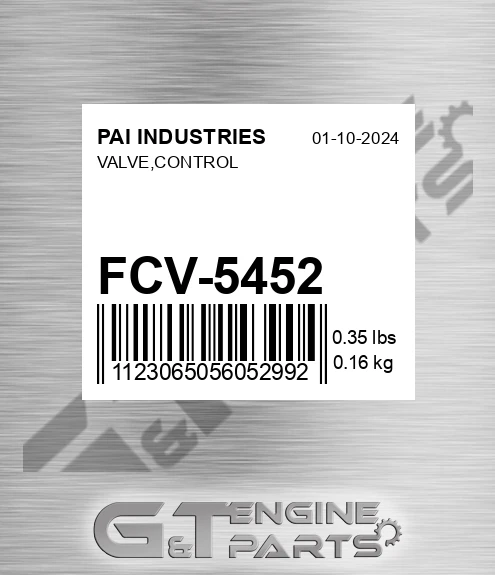 FCV-5452 Valve,control