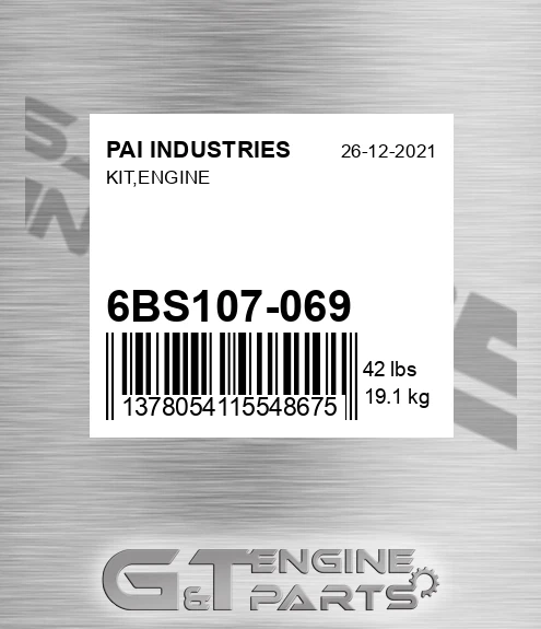 6BS107-069 Kit,engine for PAI INDUSTRIES