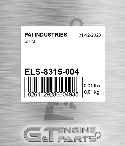 ELS-8315-004 Shim