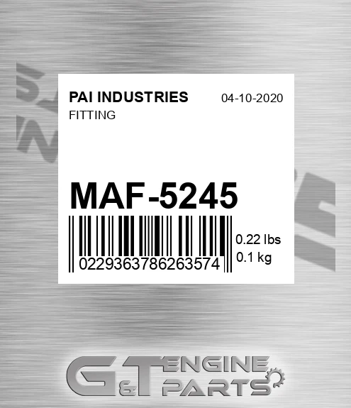 MAF-5245 Fitting for PAI INDUSTRIES