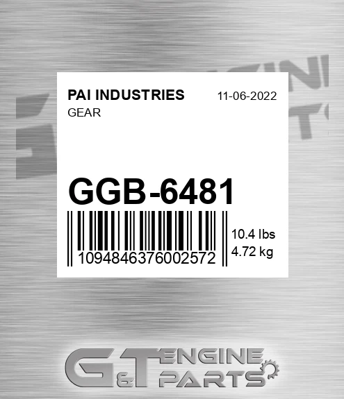 GGB-6481 Gear