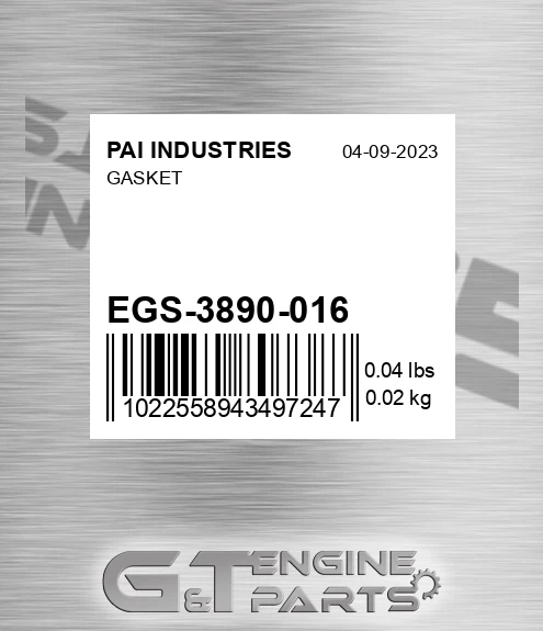 EGS-3890-016 Gasket