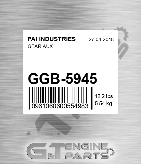 GGB-5945 Gear,aux.