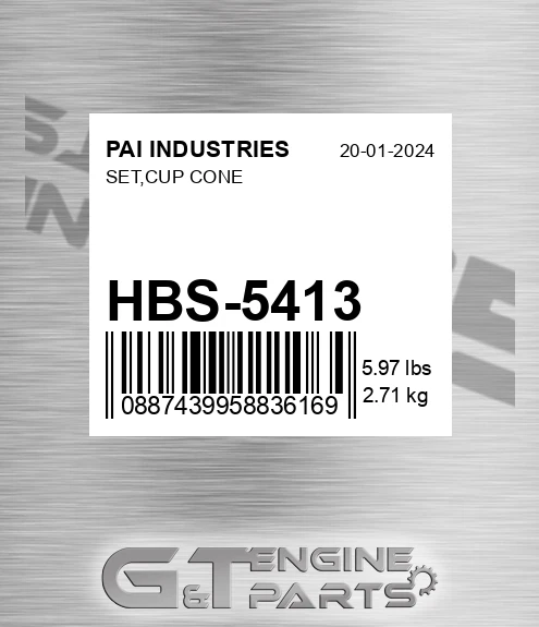 HBS-5413 Set,cup Cone