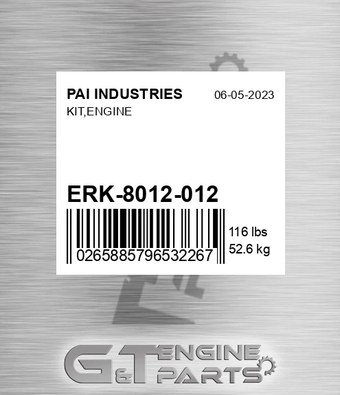 ERK-8012-012 Kit,engine for PAI INDUSTRIES