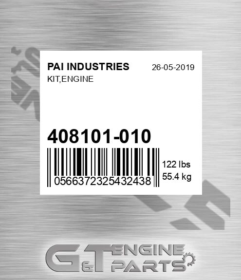 408101-010 Kit,engine for PAI INDUSTRIES