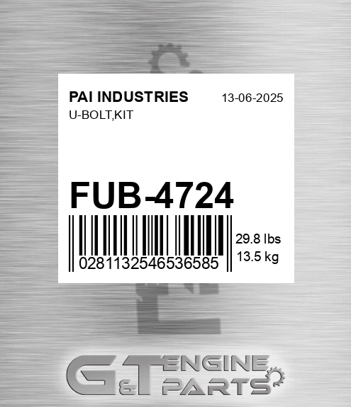 FUB-4724 U-bolt,kit