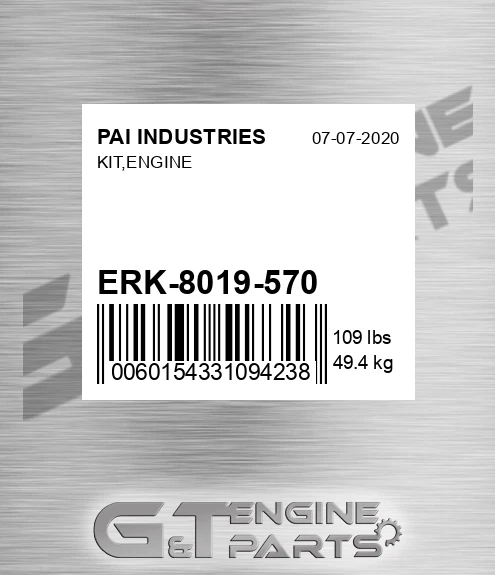 ERK-8019-570 Kit,engine for PAI INDUSTRIES