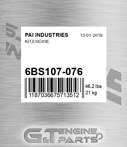 6BS107-076 Kit,engine for PAI INDUSTRIES